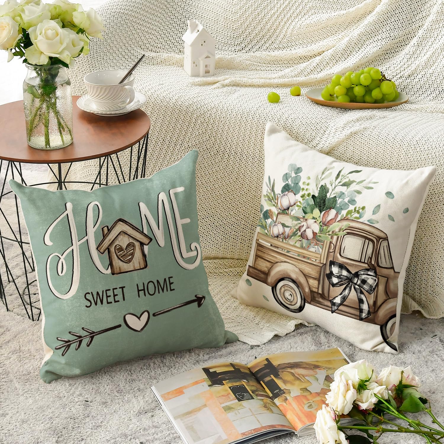 Foto 5 pulgar | Fundas De Cojín Avoin Colorlife Bless Our Home Farmhouse - Venta Internacional.