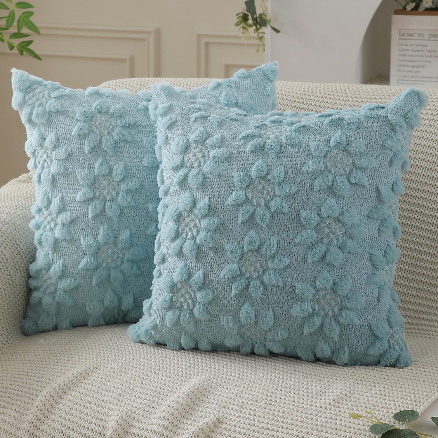 Juego De 2 Fundas De Almohada Dfxsz Para Primavera Y Verano, 40 X 40 Cm, Color Blanco Ptk024g16 - Venta Internacional.