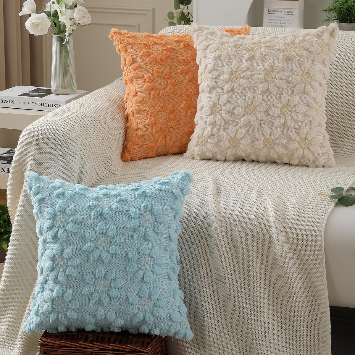 Foto 6 pulgar | Juego De 2 Fundas De Almohada Dfxsz Para Primavera Y Verano, 40 X 40 Cm, Color Blanco Ptk024g16 - Venta Internacional.