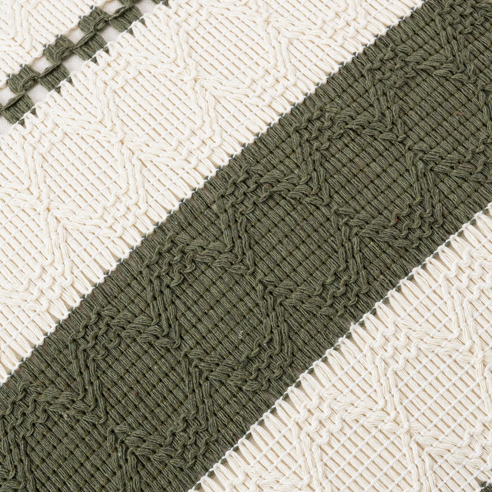 Foto 5 pulgar | Funda De Cojín Fancy Homi Boho, Algodón Verde Oliva, 60 X 60 Cm - Venta Internacional.