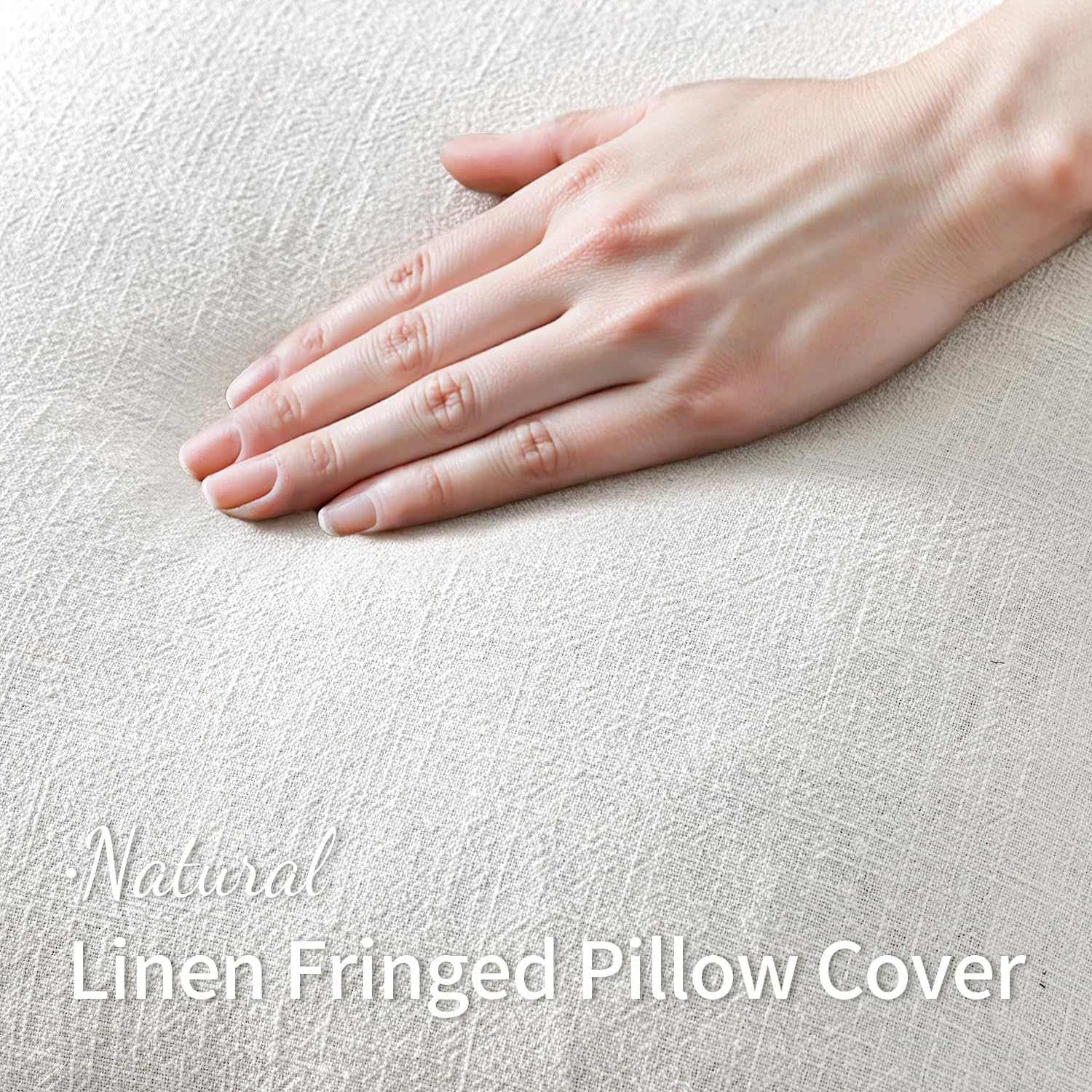 Foto 3 pulgar | Fundas De Almohada Miulee De Lino Con Flecos Blancos, Estilo Bohemio, Granja, 45 X 45 Cm - Venta Internacional.