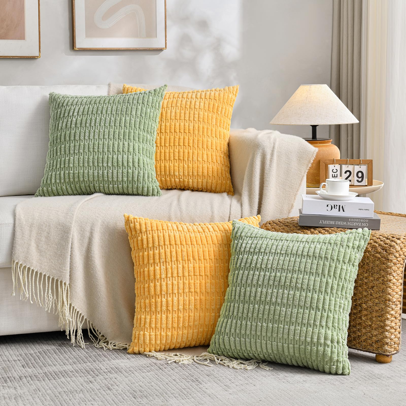 Foto 7 | Juego De 4 Fundas De Cojín Fancy Homi Spring Boho De 55 X 55 Cm - Venta Internacional.