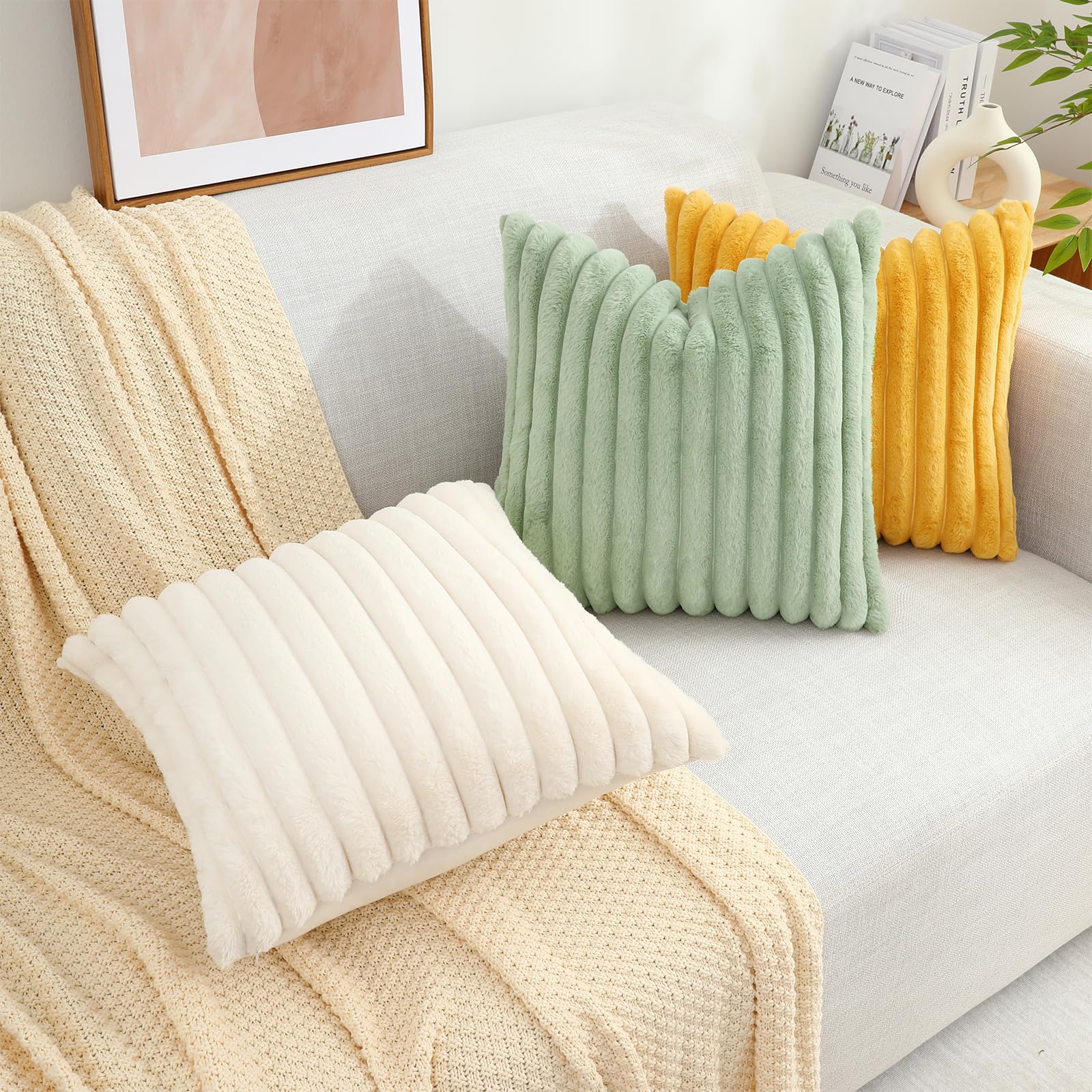 Foto 7 | Juego De 2 Fundas De Cojín Decoruhome, Piel Sintética, 26 X 26 Cm - Venta Internacional.