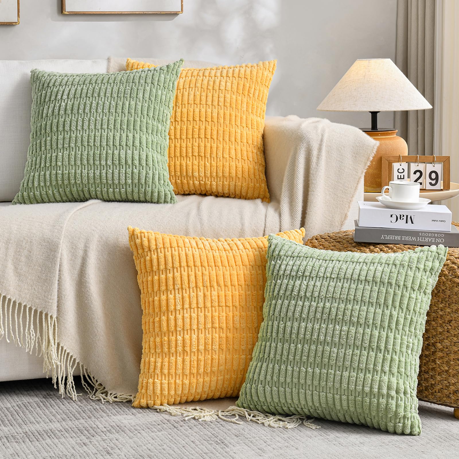 Juego De 4 Fundas De Cojín Fancy Homi Spring Boho De 60 X 60 Cm - Venta Internacional.
