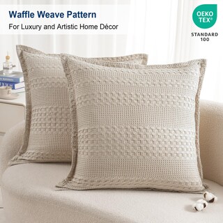 Foto 3 | Funda De Almohada Phf, 100% Algodón, Tejido Gofrado, 66 X 66 Cm, Paquete De 2 - Venta Internacional.