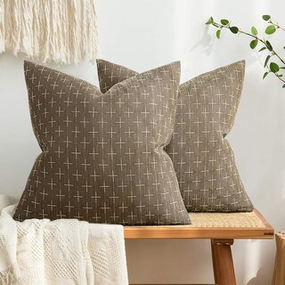 Foto 1 | Fundas De Almohada Miulee Decorativas De Lino De Arpillera De 50 X 50 Cm, Paquete De 2 - Venta Internacional.