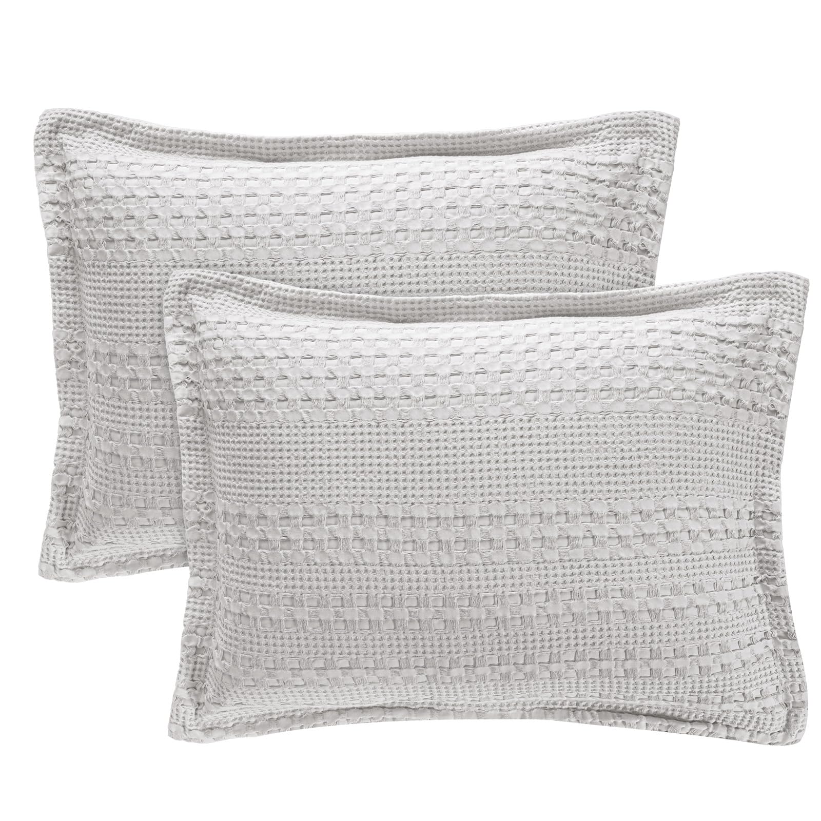Fundas De Almohada Phf Con Volantes Tipo Gofre, 100% Algodón, Estándar, Paquete De 2 - Venta Internacional.