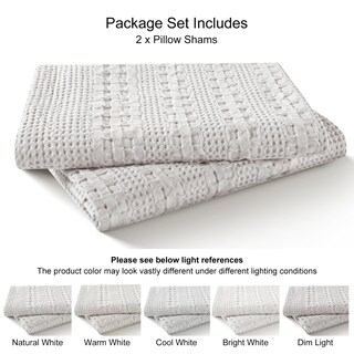 Foto 6 | Fundas De Almohada Phf Con Volantes Tipo Gofre, 100% Algodón, Estándar, Paquete De 2 - Venta Internacional.