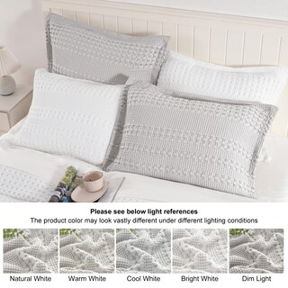 Foto 7 | Fundas De Almohada Phf Con Volantes Tipo Gofre, 100% Algodón, Estándar, Paquete De 2 - Venta Internacional.