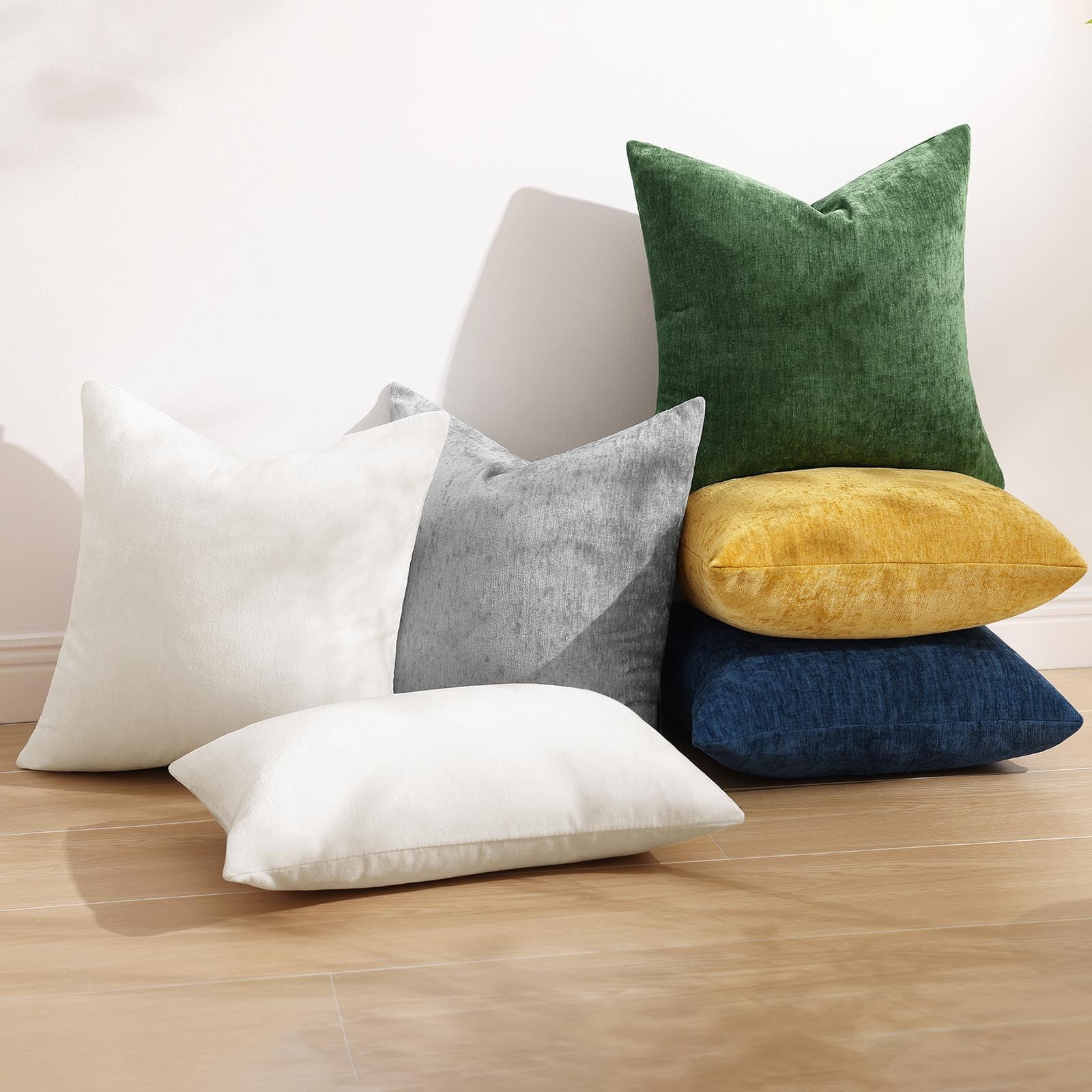 Foto 5 pulgar | Juego De 2 Fundas De Cojín Decoruhome, 24 X 24 Cm, Felpilla - Venta Internacional.