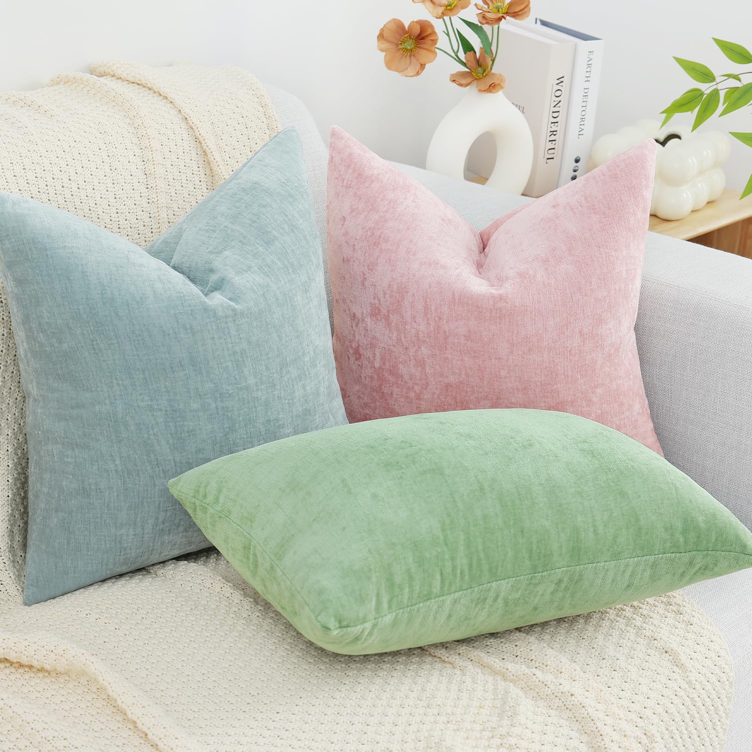 Foto 4 | Juego De 2 Fundas De Cojín Decoruhome Aqua Haze, 24 X 24 - Venta Internacional.