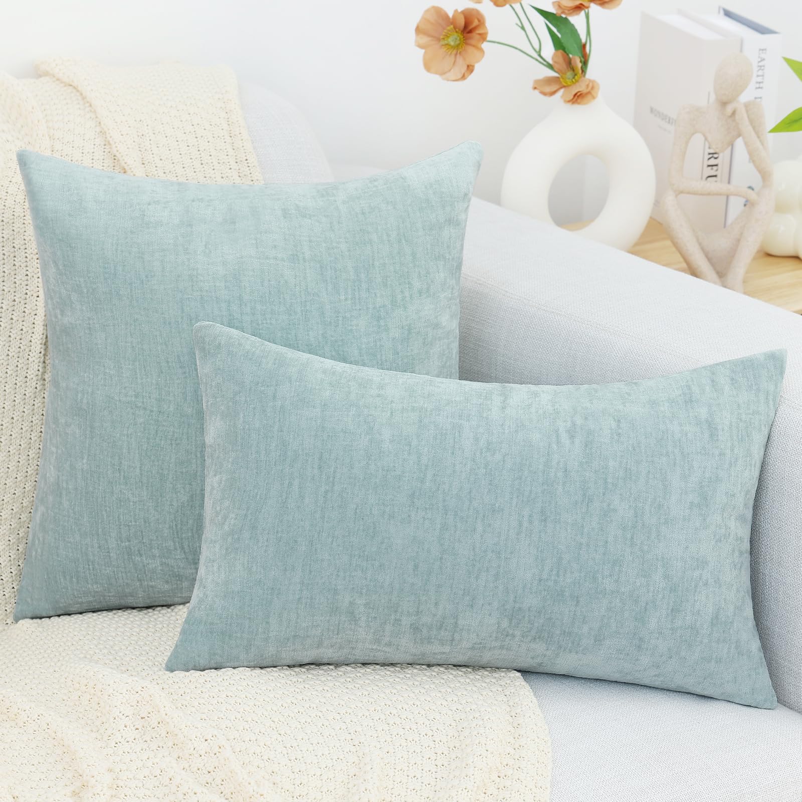 Foto 6 pulgar | Juego De 2 Fundas De Cojín Decoruhome Aqua Haze, 24 X 24 - Venta Internacional.