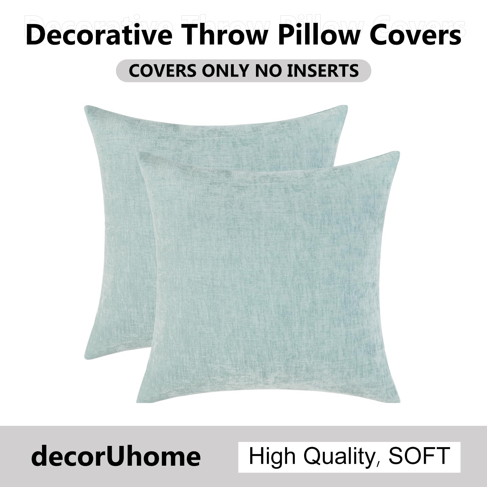 Foto 6 | Juego De 2 Fundas De Cojín Decoruhome Aqua Haze, 24 X 24 - Venta Internacional.