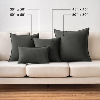 Foto 5 | Fundas De Almohada Miulee De Lino Gris Oscuro, 66 X 66 Cm, Paquete De 2 - Venta Internacional.