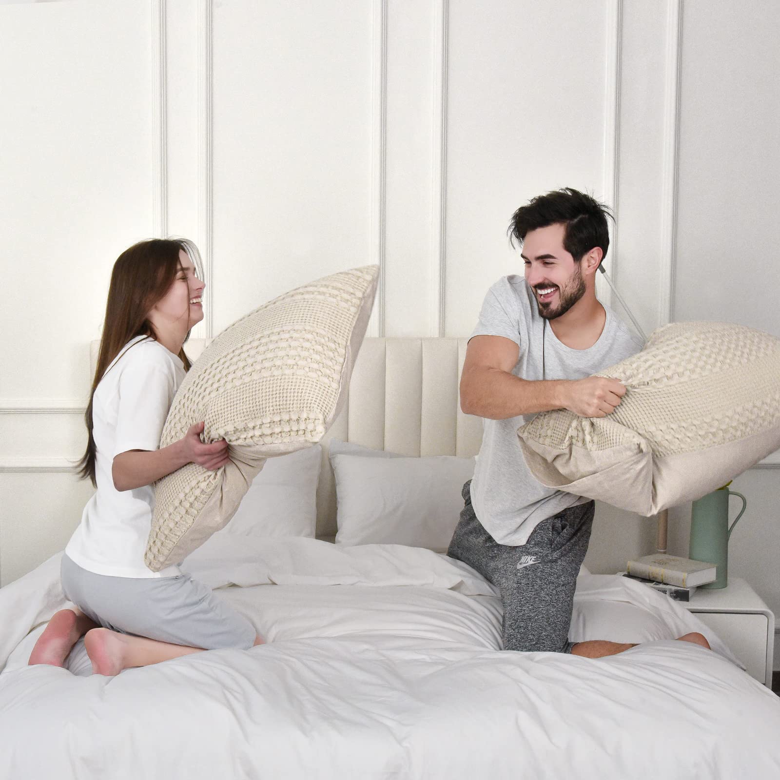 Foto 7 | Fundas De Almohada Phf 100% Algodón Tipo Gofre, Tamaño Estándar, Paquete De 2 - Venta Internacional.