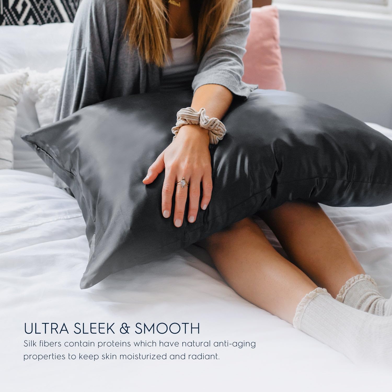 Foto 5 pulgar | Funda De Almohada De Seda Tafts, 100% Pura, Morera 6a, Seda, 22 Mm - Venta Internacional.