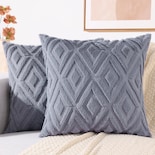 Fundas De Almohada Decoruhome Para Sofá, 26 X 26 Cm, Azul Y Gris, 2 Unidades - Venta Internacional.