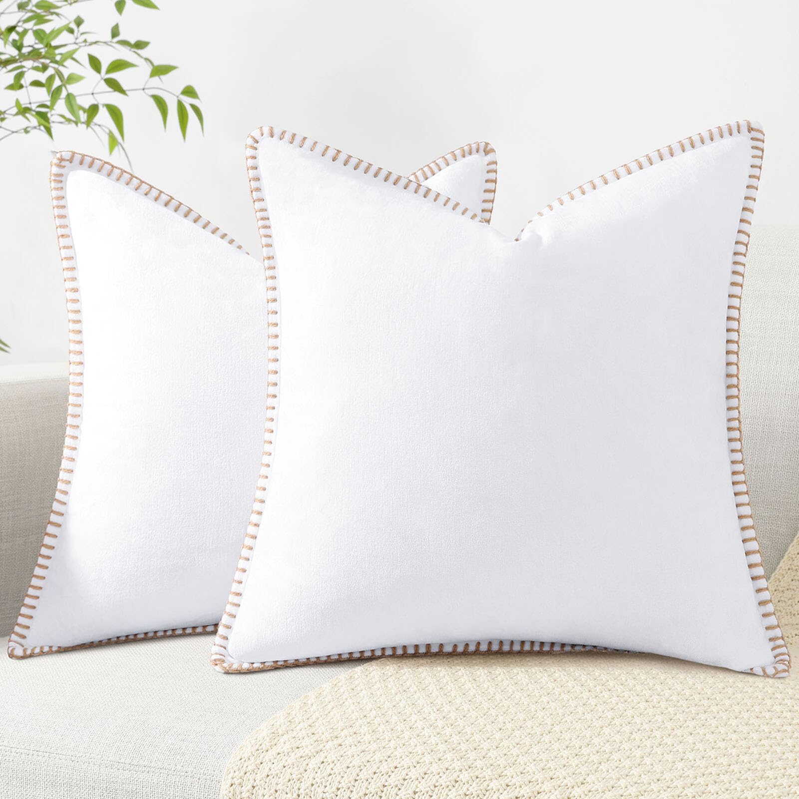Foto 2 pulgar | Fundas De Cojín Decoruhome Chenille Soft Spring, 60 X 60 Cm - Venta Internacional.