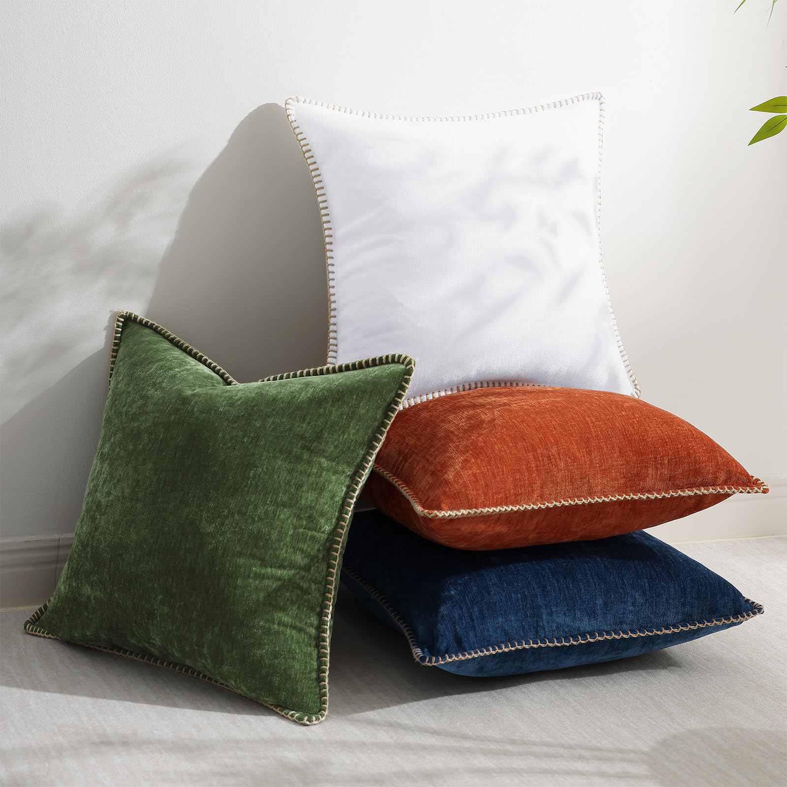 Foto 7 pulgar | Fundas De Cojín Decoruhome Chenille Soft Spring, 60 X 60 Cm - Venta Internacional.