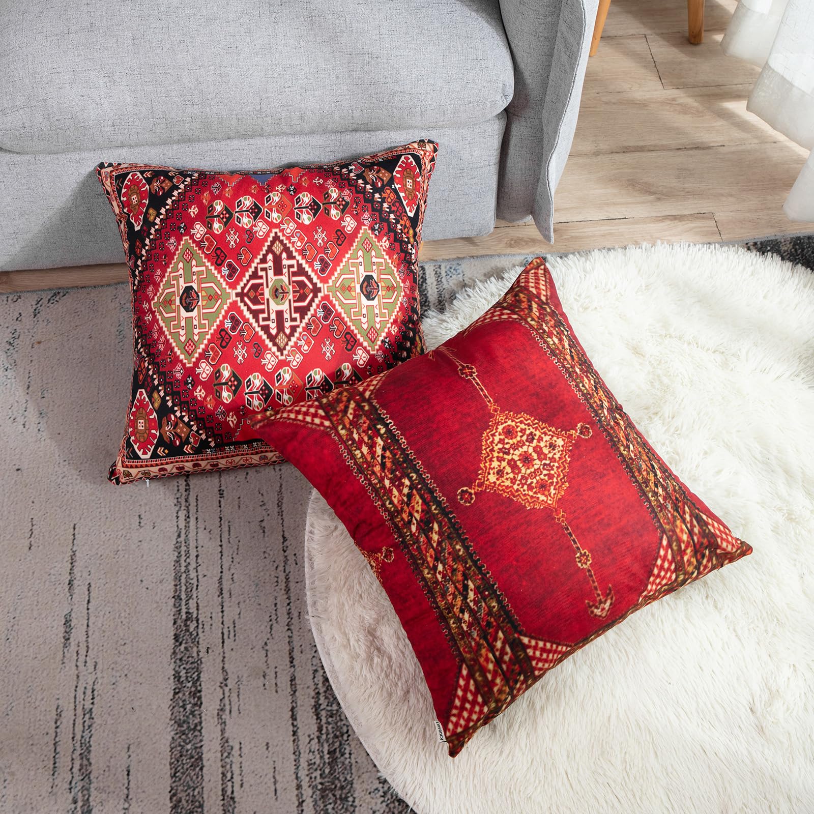 Foto 3 | Juego De 4 Fundas De Almohada Britimes Geometric Kilim Moroccan De 45 X 45 Cm - Venta Internacional.
