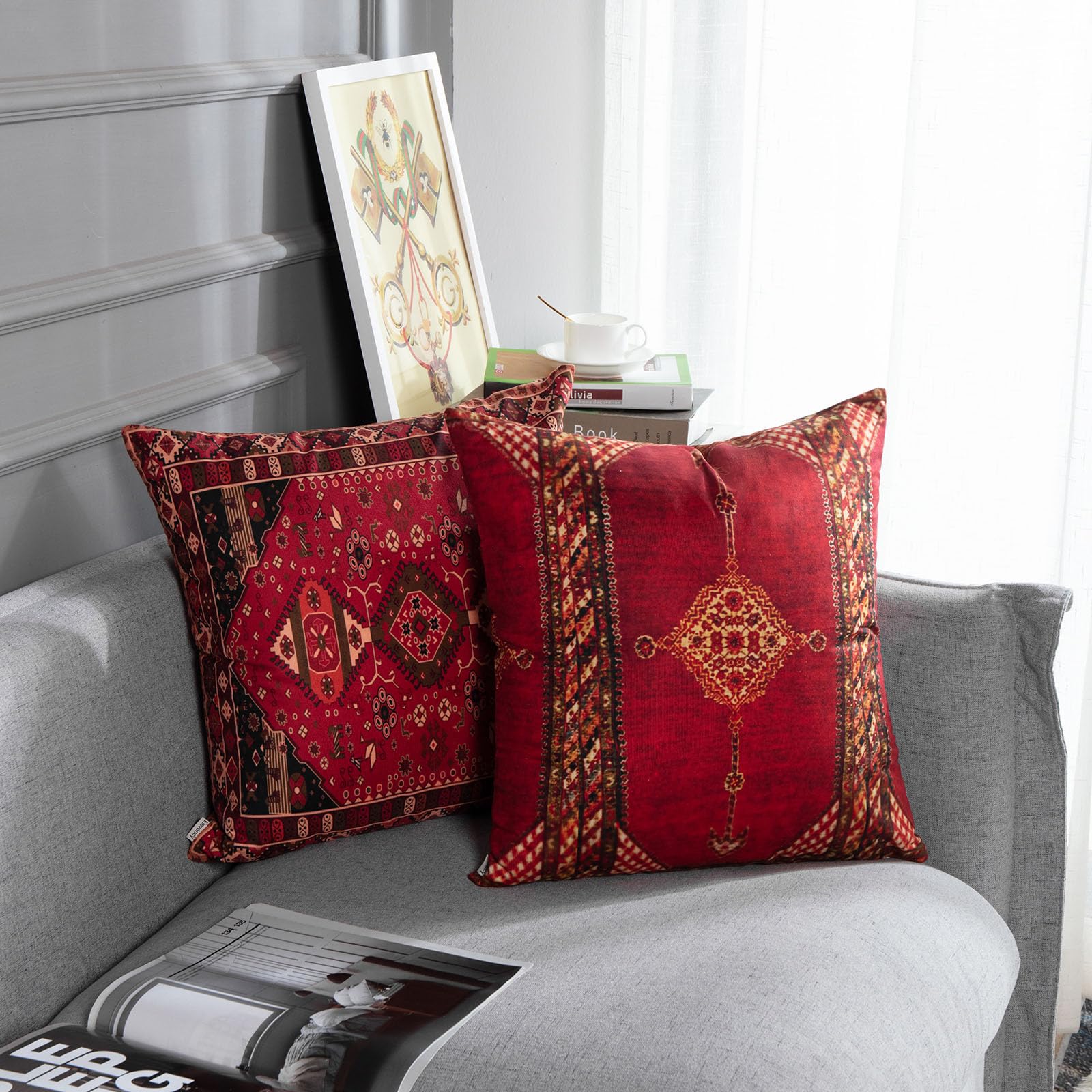 Foto 5 pulgar | Juego De 4 Fundas De Almohada Britimes Geometric Kilim Moroccan De 45 X 45 Cm - Venta Internacional.