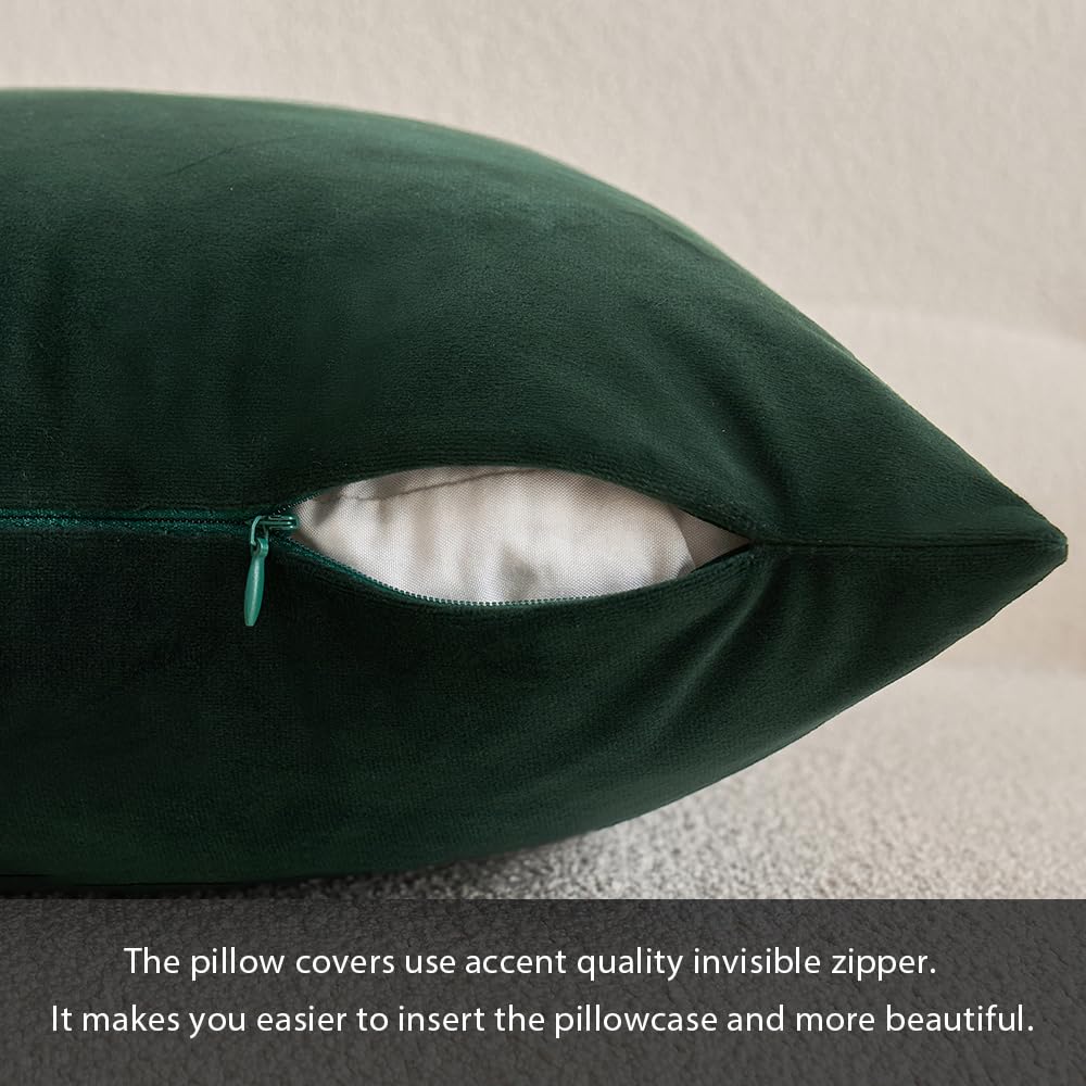 Foto 4 pulgar | Funda De Almohada Miulee Velvet Soft Solid, 50 X 50 Cm, Verde Militar, X2 - Venta Internacional.