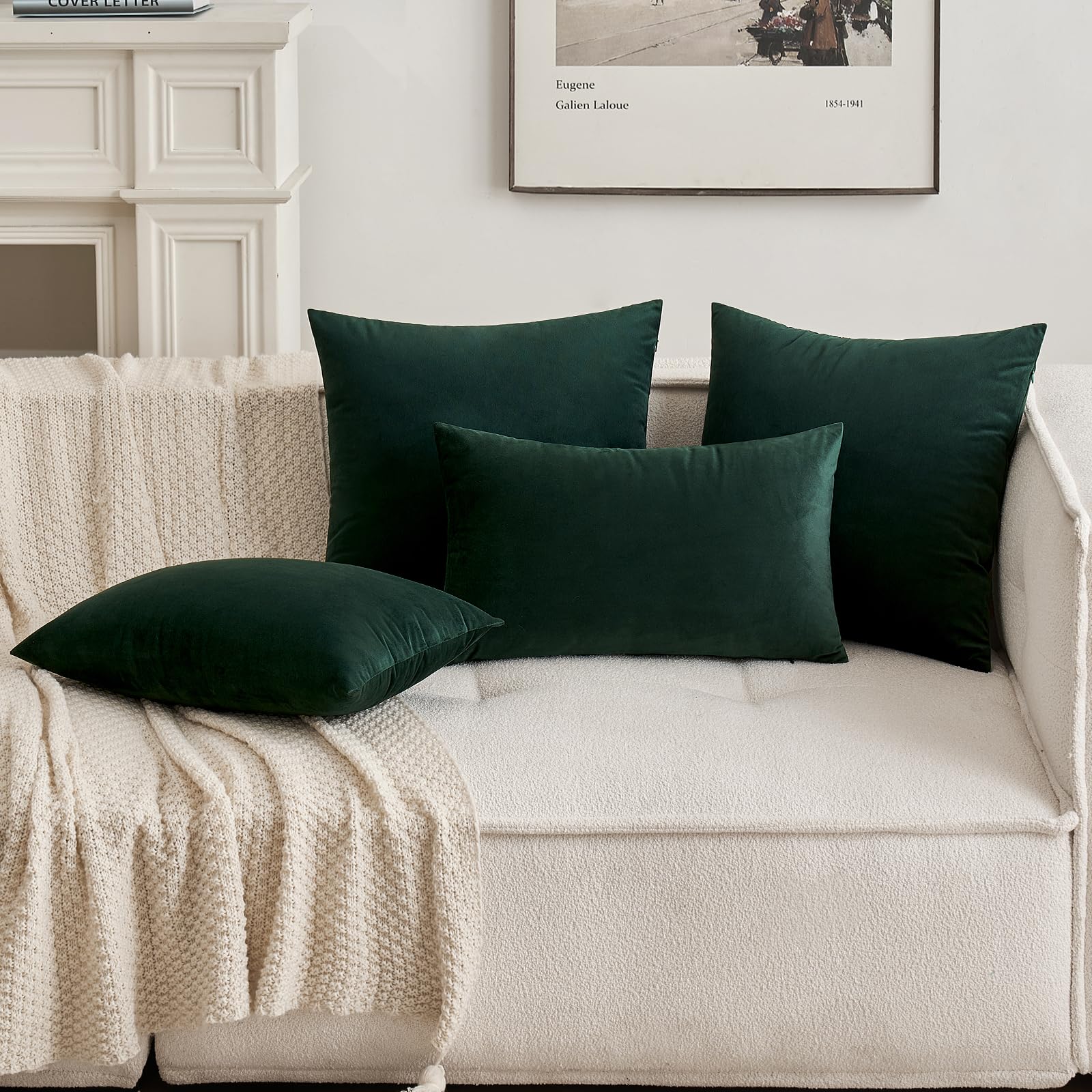 Foto 5 pulgar | Funda De Almohada Miulee Velvet Soft Solid, 50 X 50 Cm, Verde Militar, X2 - Venta Internacional.