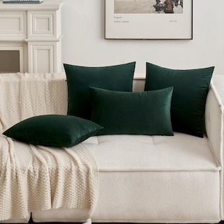 Foto 4 | Funda De Almohada Miulee Velvet Soft Solid, 50 X 50 Cm, Verde Militar, X2 - Venta Internacional.