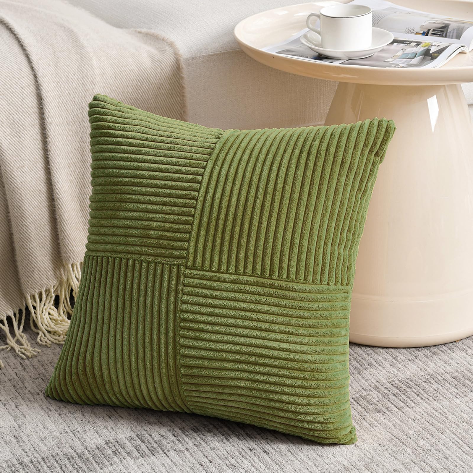 Foto 3 pulgar | Fundas De Cojín Fancy Homi, Color Verde Musgo, 60 X 60 Cm, Paquete De 2 - Venta Internacional.