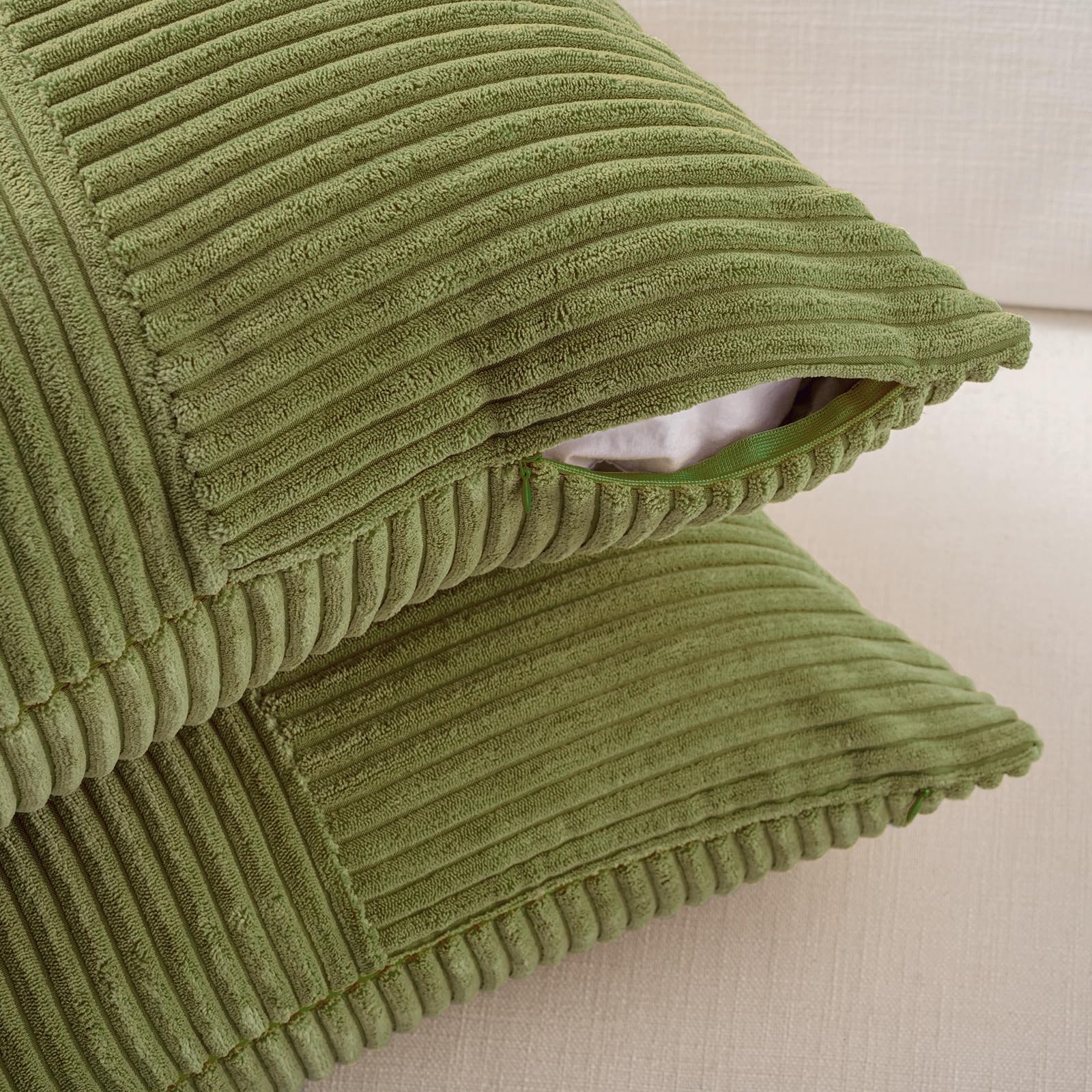 Foto 4 | Fundas De Cojín Fancy Homi, Color Verde Musgo, 60 X 60 Cm, Paquete De 2 - Venta Internacional.