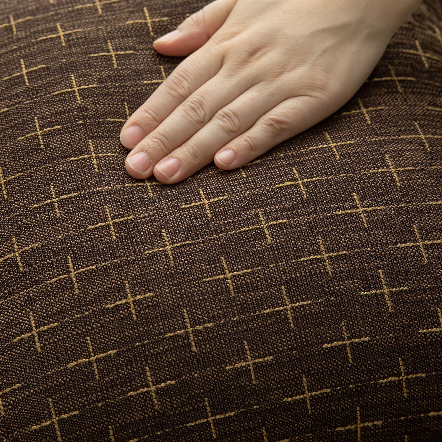 Foto 5 pulgar | Fundas De Almohada Mandioo De Lino De Arpillera, 45 X 45 Cm, Paquete De 2, Color Marrón - Venta Internacional.