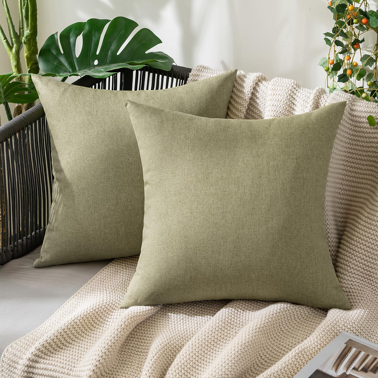 Fundas De Almohada Miulee Decorativas Para Exteriores, Impermeables, 50 X 50 Cm, Paquete De 2 - Venta Internacional.