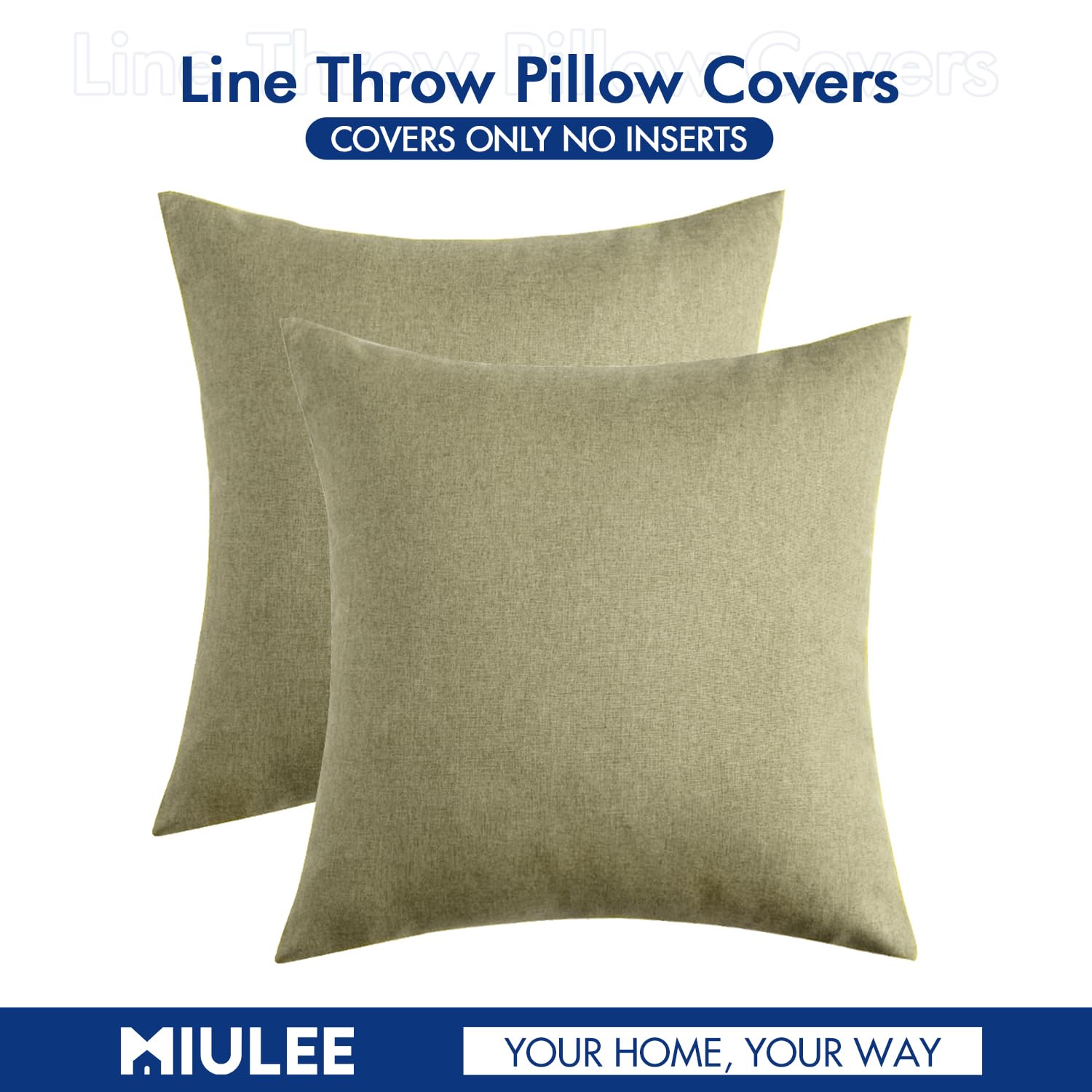 Foto 7 pulgar | Fundas De Almohada Miulee Decorativas Para Exteriores, Impermeables, 50 X 50 Cm, Paquete De 2 - Venta Internacional.