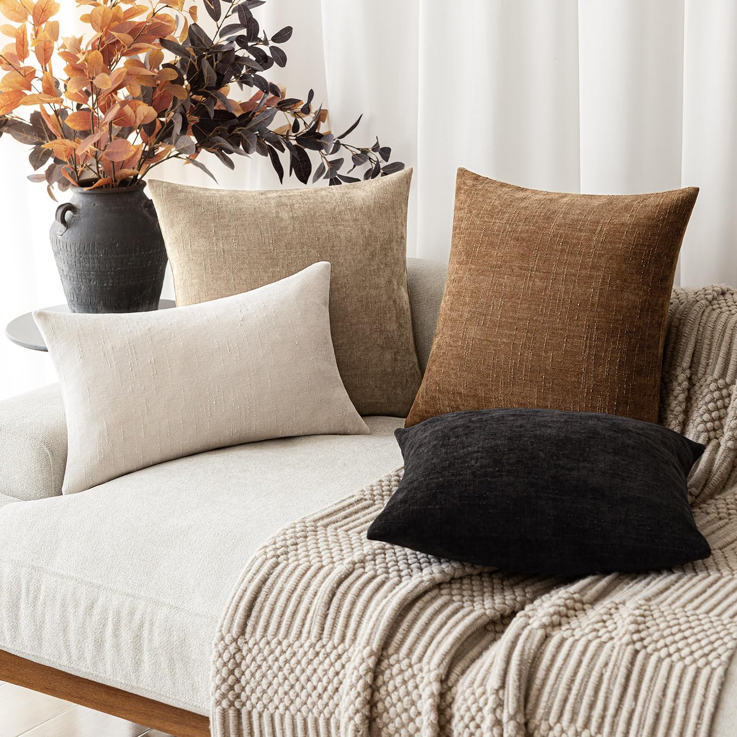 Foto 8 pulgar | Fundas De Almohada Foindtower De Felpilla Texturizada, 45 X 45 Cm, Paquete De 2 - Venta Internacional.