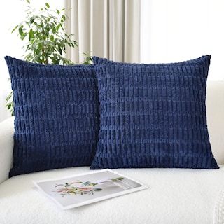 Foto 1 | Fundas De Cojín Calitime Comfy Corduroy Boho De 45 Cm, Color Azul Marino - Venta Internacional.