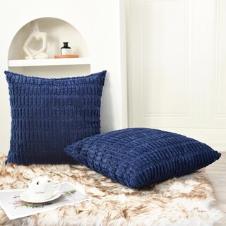 Foto 2 | Fundas De Cojín Calitime Comfy Corduroy Boho De 45 Cm, Color Azul Marino - Venta Internacional.