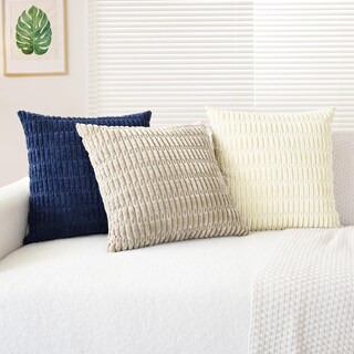 Foto 4 | Fundas De Cojín Calitime Comfy Corduroy Boho De 45 Cm, Color Azul Marino - Venta Internacional.