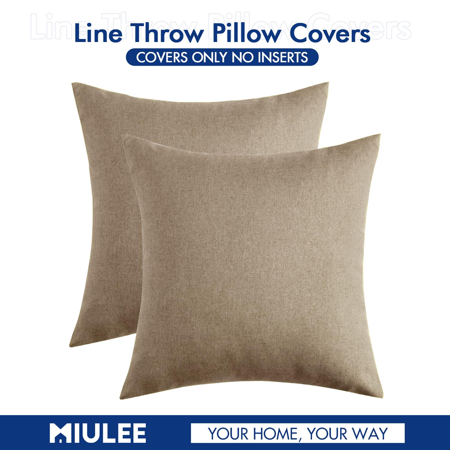 Foto 7 pulgar | Fundas De Almohada Miulee Decorativas Para Exteriores, Impermeables, 50 X 50 Cm - Venta Internacional.
