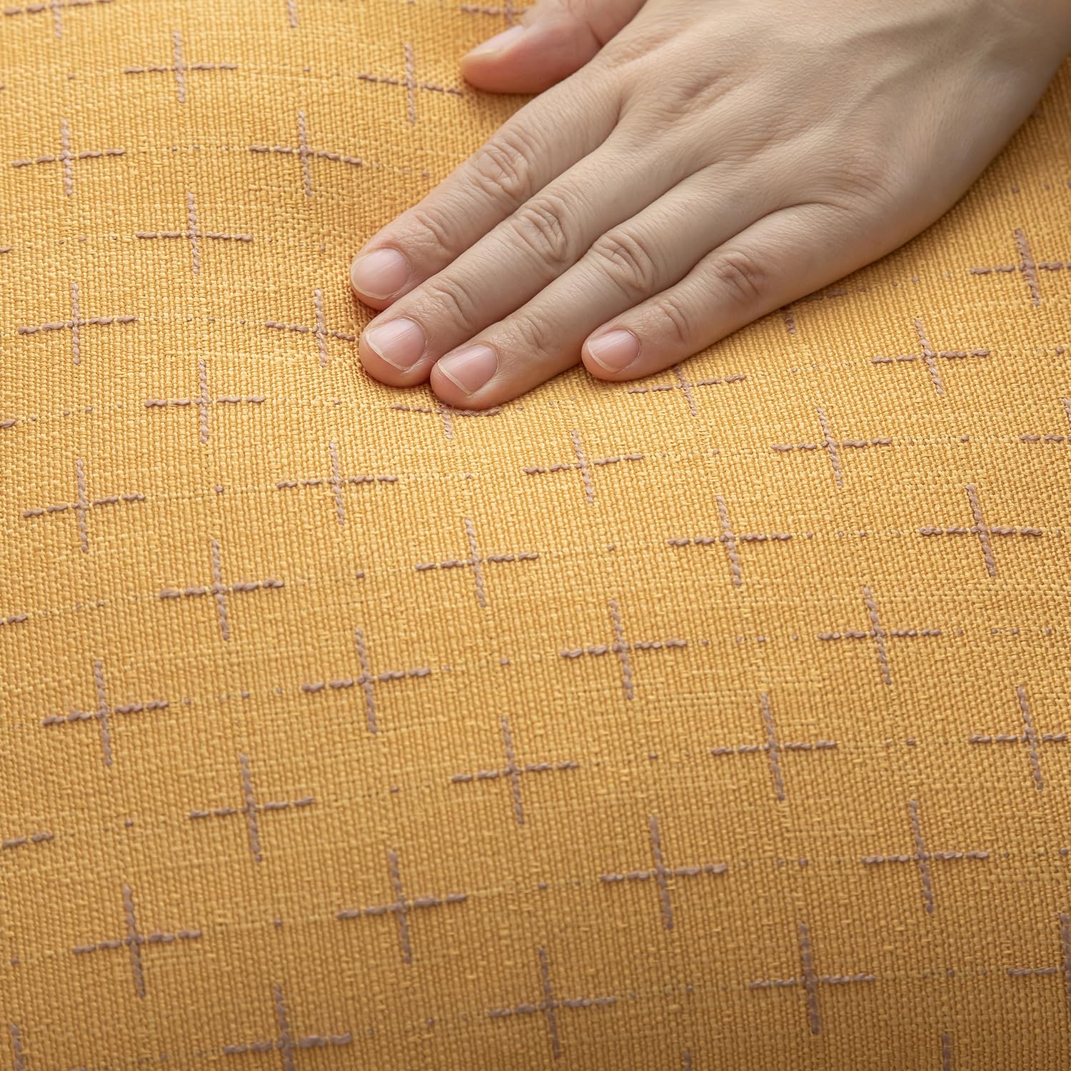 Foto 5 pulgar | Fundas De Almohada Mandioo De Lino De Arpillera, 45 X 45 Cm, Paquete De 2 Unidades, Amarillas - Venta Internacional.