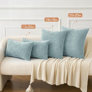 Foto 4 | Fundas De Almohada Miulee De Felpilla Azul Claro, 30 X 50 Cm, Paquete De 2 - Venta Internacional.