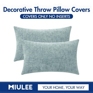 Foto 6 | Fundas De Almohada Miulee De Felpilla Azul Claro, 30 X 50 Cm, Paquete De 2 - Venta Internacional.