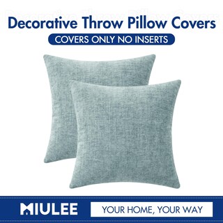 Foto 6 | Fundas De Almohada Miulee De Felpilla Azul Claro, 50 X 50 Cm, Paquete De 2 - Venta Internacional.