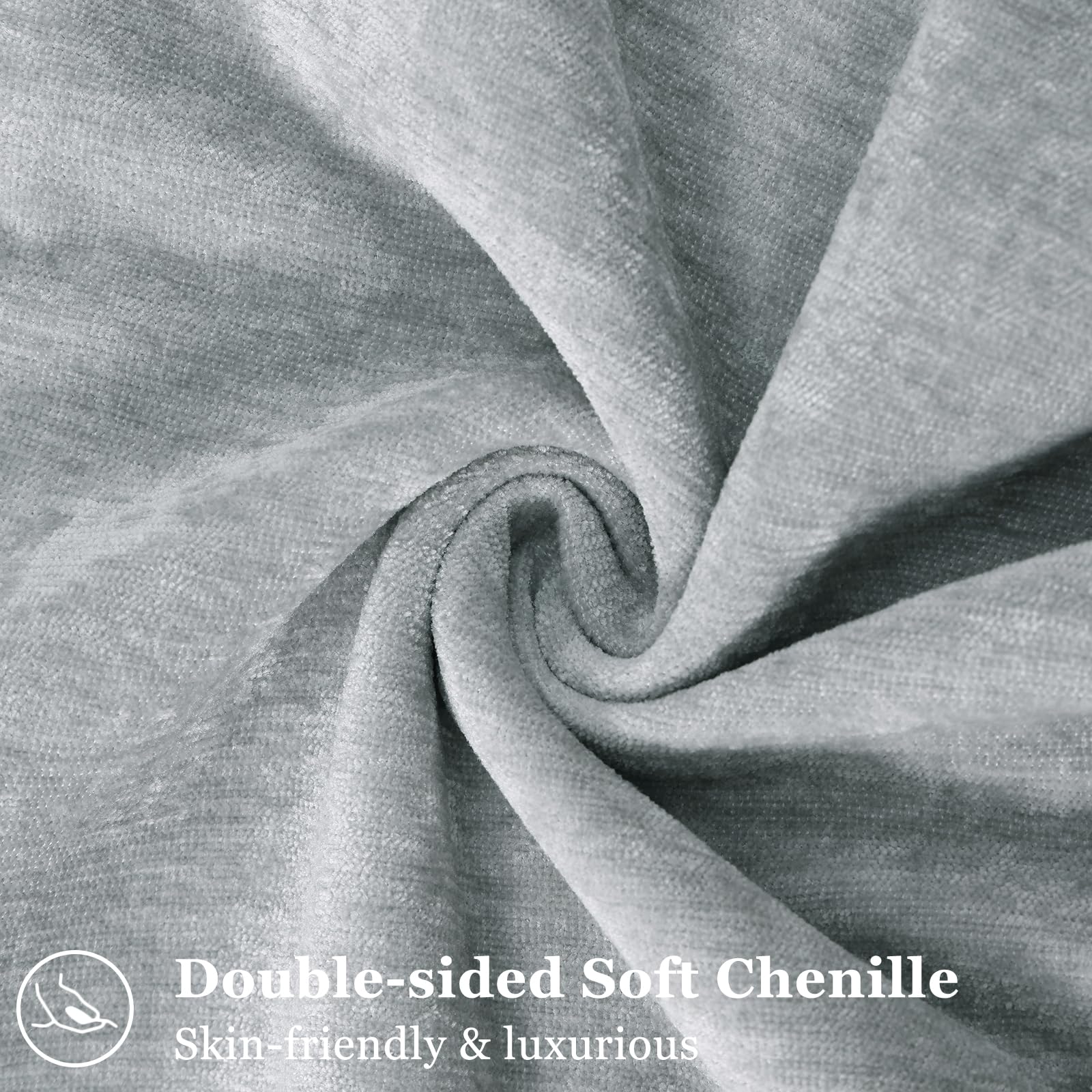Foto 2 | Fundas De Almohada Decoruhome Chenille, 26 X 26 Cm, Juego De 2 Unidades, Ultimate Grey - Venta Internacional.