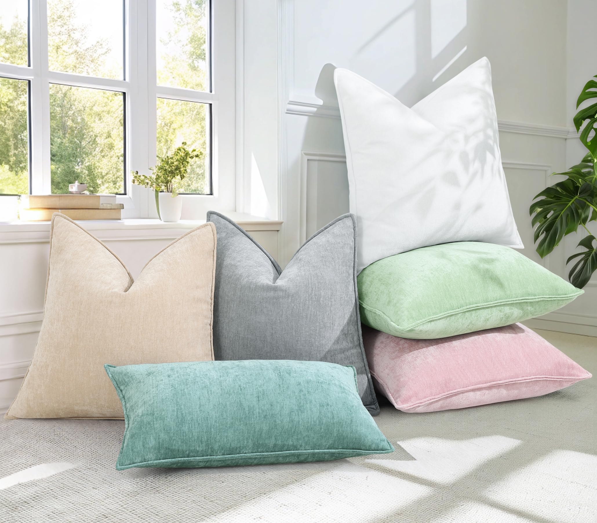 Foto 7 pulgar | Fundas De Almohada Decoruhome Chenille, 26 X 26 Cm, Juego De 2 Unidades, Ultimate Grey - Venta Internacional.
