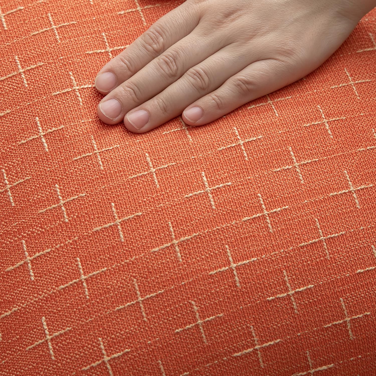 Foto 5 pulgar | Fundas De Almohada Mandioo De Lino De Arpillera De 40 X 40 Cm, Paquete De 2 Unidades, Color Naranja - Venta Internacio
