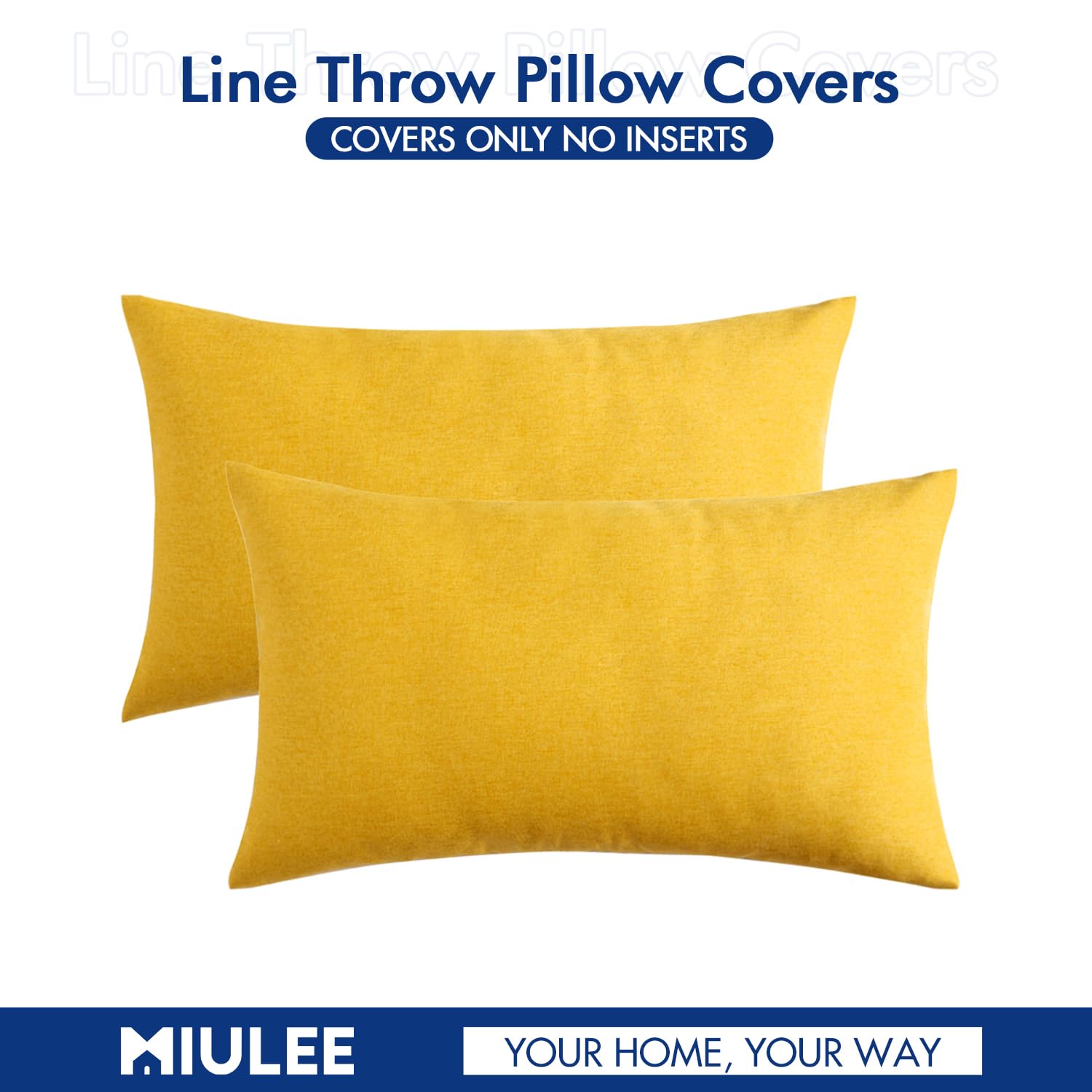 Foto 7 pulgar | Fundas De Almohada Miulee Impermeables De Lino Sintético Primaveral De 30 X 50 Cm - Venta Internacional.