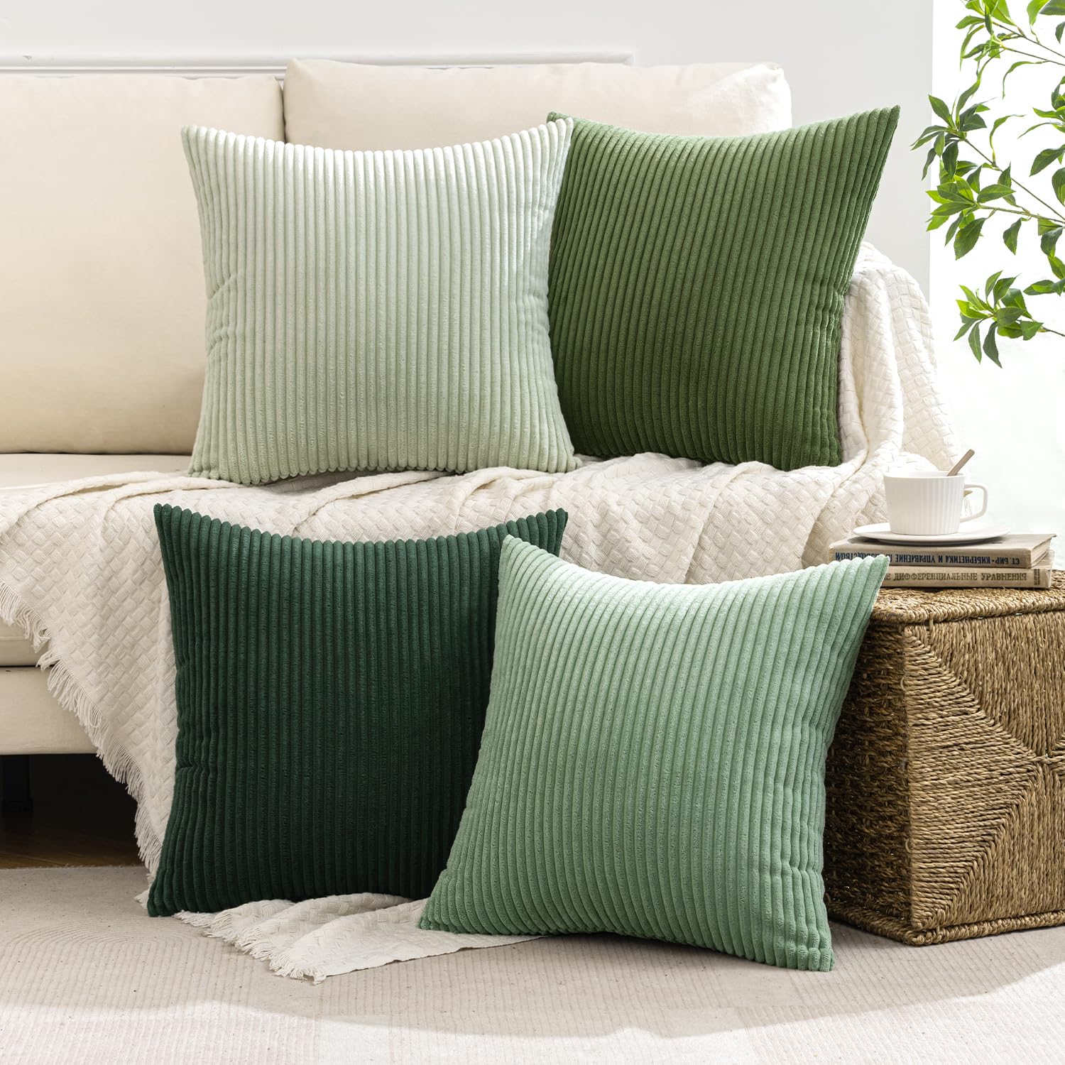Foto 2 | Juego De 4 Fundas De Cojín Miulee Spring Boho Farmhouse - Venta Internacional.