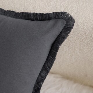 Foto 2 | Fundas De Almohada Mandioo De Algodón Neutro Con Flecos De 45 X 45 Cm, Color Gris (2) - Venta Internacional.