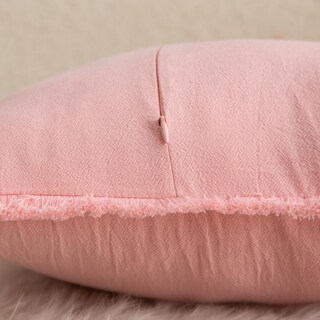 Foto 3 | Fundas De Almohada Mandioo De Algodón Neutro Con Flecos De 45 X 45 Cm, Color Rosa (2) - Venta Internacional.
