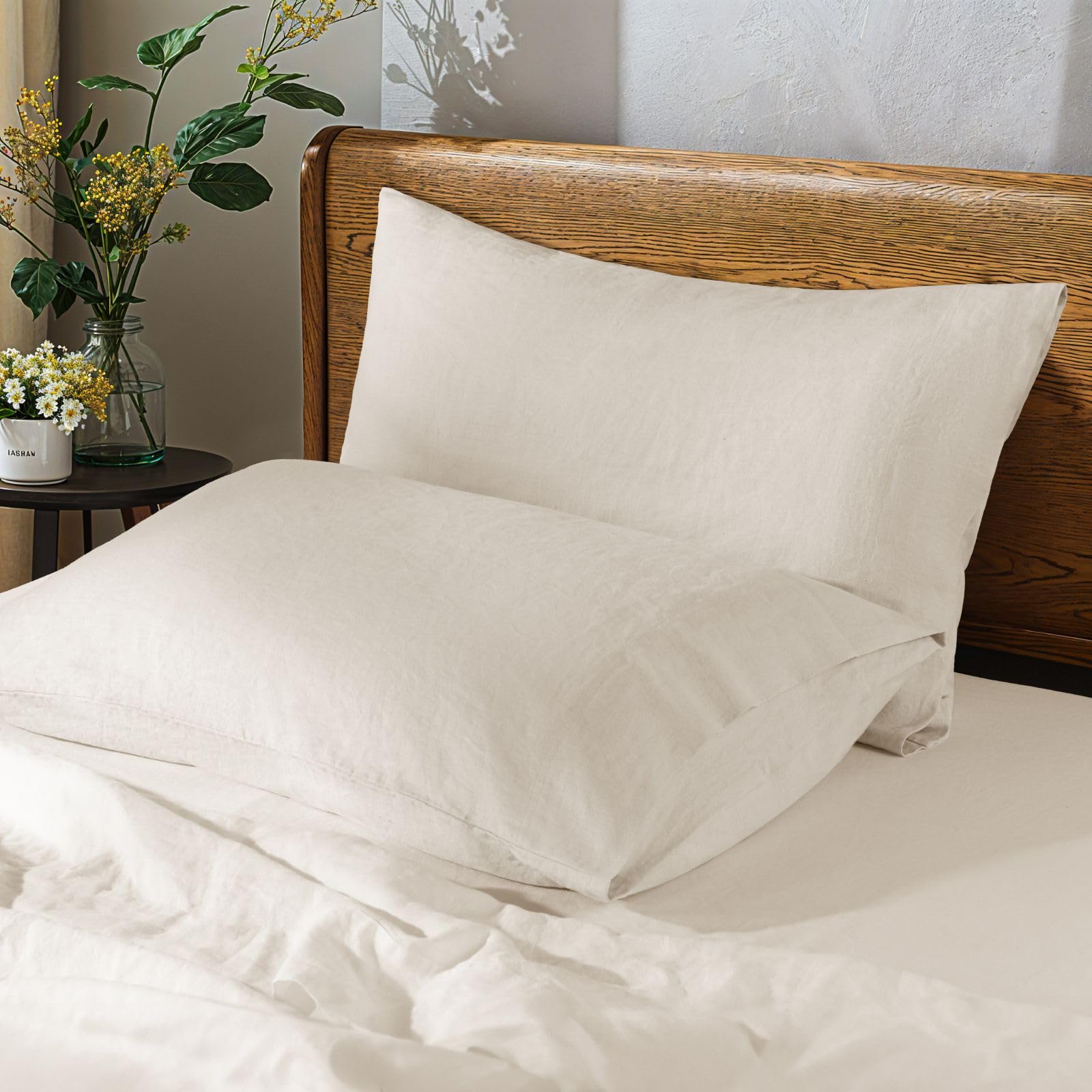 Juego De Fundas De Almohada Sonoro Kate 100% Lino Francés De 20 X 30 Cm (paquete De 2) - Venta Internacional.